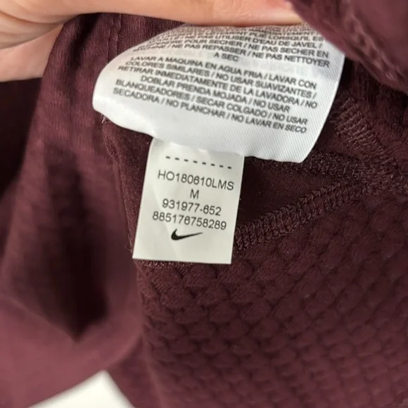 Nike Pro Hyperwarm Training Hoodie Maroon Size M - Picture 8 of 8